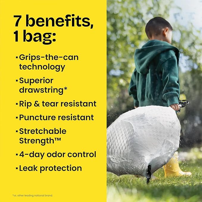 Glad ForceFlex Tall Kitchen Drawstring Trash Bags, 13 Gal, Fragrance Free - Image 6