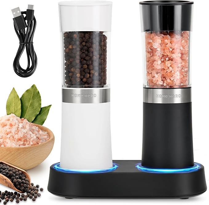 Home Hero Electric Salt and Pepper Grinder Set by HomeHero