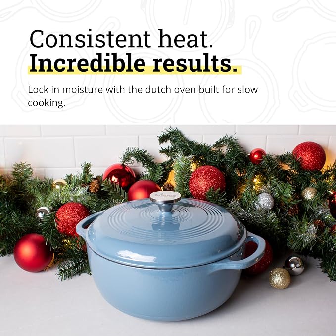 Lodge 3 Quart Enameled Cast Iron Dutch Oven - Image 3