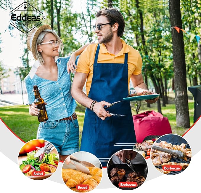 Eddeas Grill Tongs, 17 Inch Extra Long BBQ Tongs, Heat Resistant 600 Degrees - Image 9
