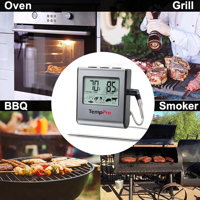TempPro TP16 Large LCD Digital Cooking Food Meat Thermometer - Image 7