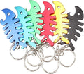 SWATOM Fish Bone 6PCS Bottle Opener Keychain Beer Openers Tool Key Chain Ring by SWATOM