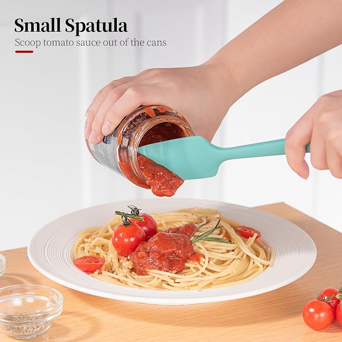Heat Resistant Silicone Spatula Set of 4, Luxiwise 600ºF High Temp Baking - Image 7