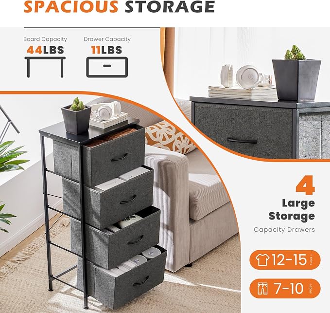 Sweetcrispy Nightstand Small Bedroom Dresser - Image 4