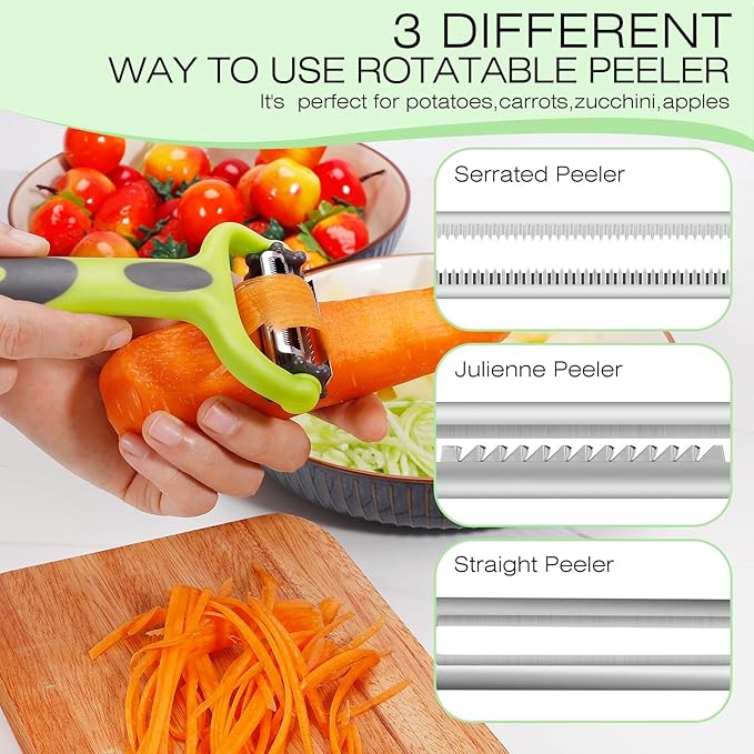 Senbowe Julienne Peeler, Potato Vegetable Peeler - Image 3