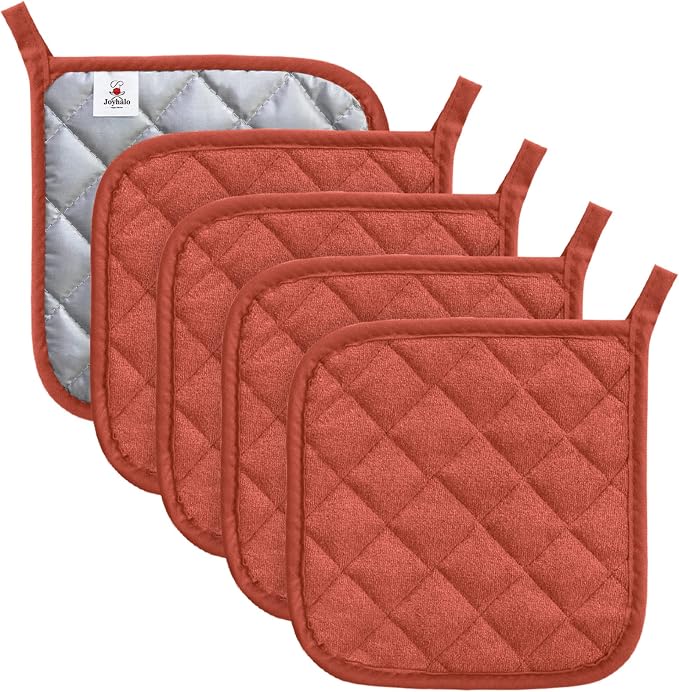 Joyhalo 5 Pack Heat Resistant Pot Holders by Joyhalo