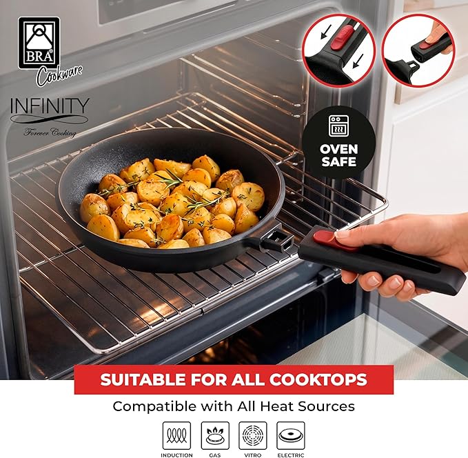 BRA COOKWARE Infinity Nonstick Frying Pan | 11-Inch Cast Aluminum Skillet | - Image 5