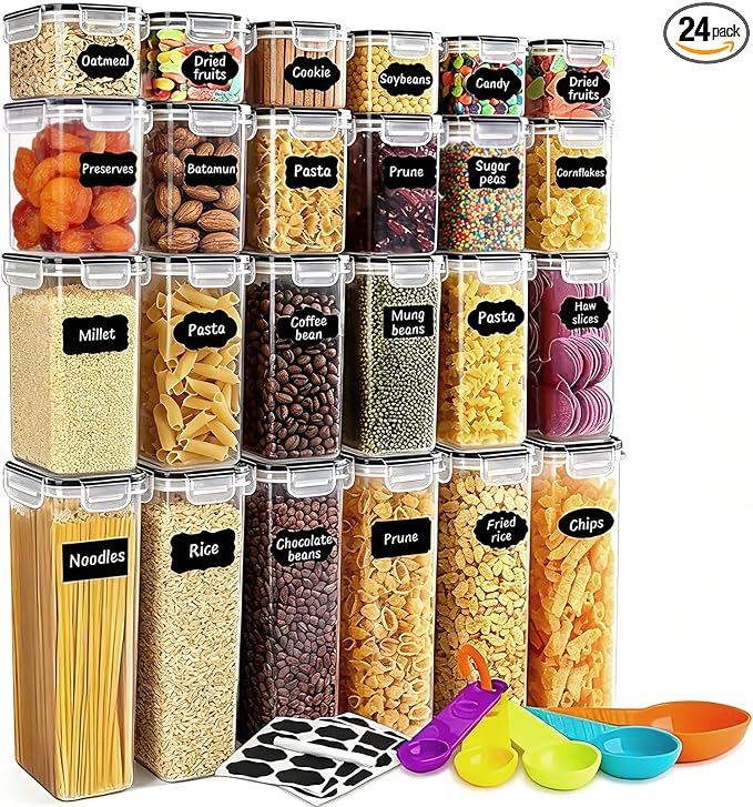 24 Pack Airtight Food Storage Containers by stusgo