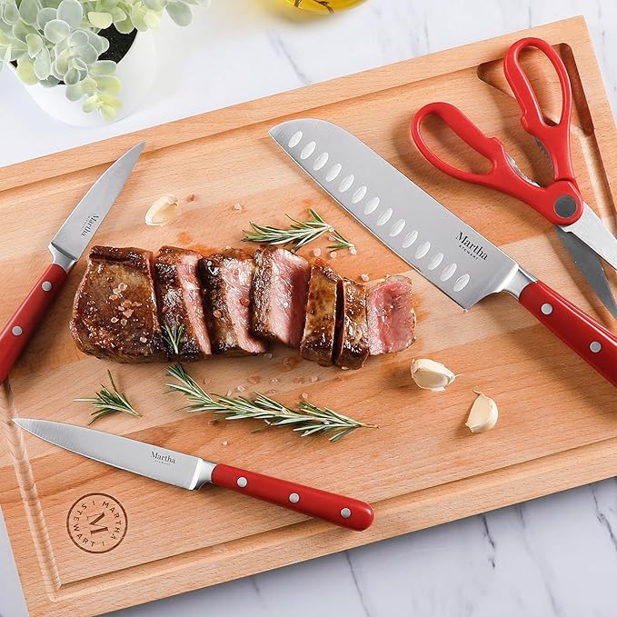 MARTHA STEWART Eastwalk 14 Piece High Carbon Staineless Steel Cutlery Knife - Image 6