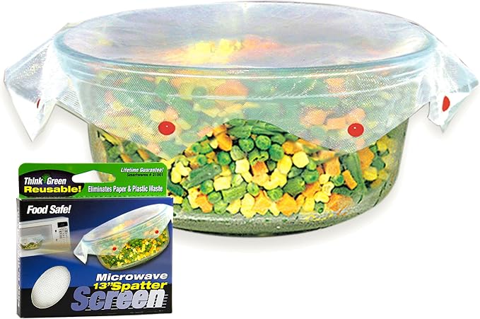 Microwave Spatter Screen, Non-Stick Mesh, Folds Flat, 13 Inch Splatter Guard by Smartwares