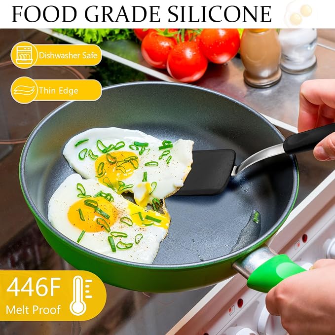 Silicone Cookie Spatula Turner 2 Pack Mini Brownie Spatula Flexible Kitchen - Image 5