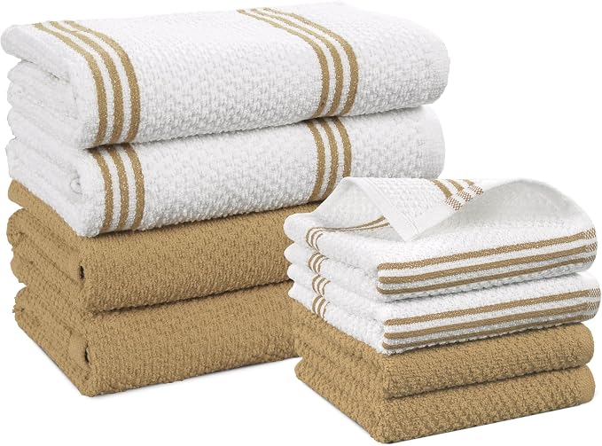 Casa Platino Kitchen Dish Cloths and Dish Towels, Soft and Stylish Helpers by CasaPlatino