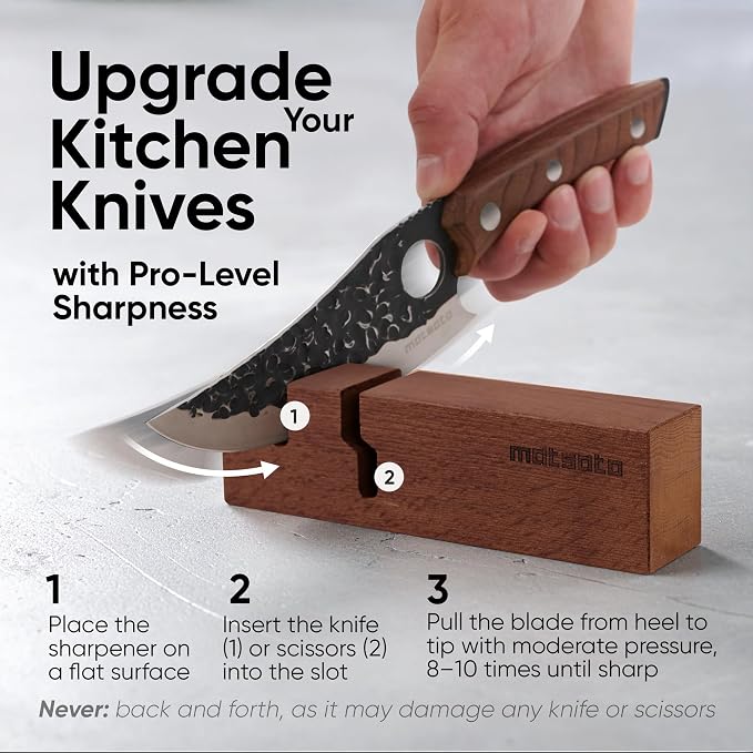 Matsato Knife Sharpener – Chef & Pocket Knife Sharpener, Knives Blade Sharpening - Image 5