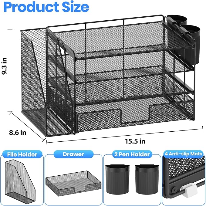 OPNICE Desk Organizer, 4-Tier Desktop File Organizer - Image 6