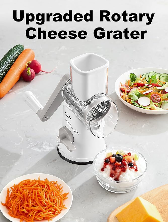 Geedel Rotary Cheese Grater Vegetable Shredder - Image 9