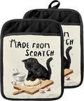 Black Cat Baking Pot Holders by Unknown