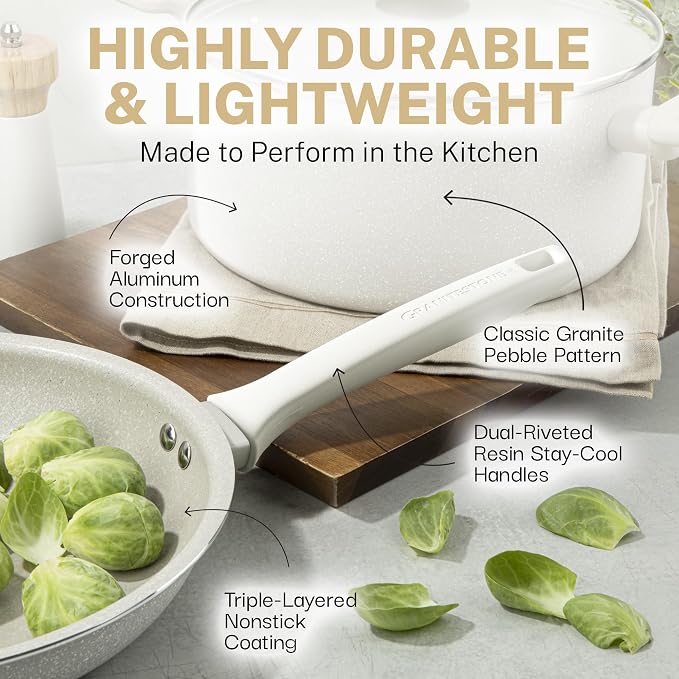 Granitestone 20 Pc Pots and Pans Set Non Stick Cookware Set - Image 6