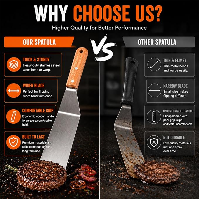 Medium Grill Spatula – Metal Spatula - Image 4