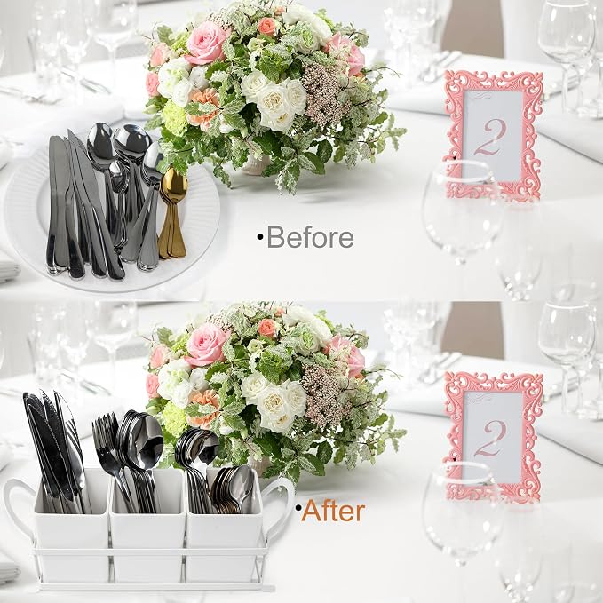 KAQAHIDO Utensil Caddy with Drain Holes, Cutlery Organizer - Image 6