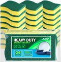 AIDEA Sponges Kitchen, 24 Pack Heavy Duty Dish Sponge, Cleaning Dish Scrubber by AIDEAHOME