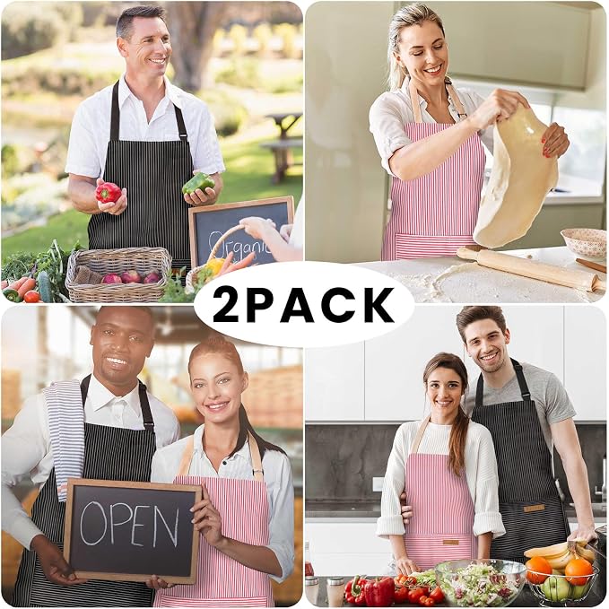 BeLuyi 2 Pack Adjustable Bib Apron - Image 7