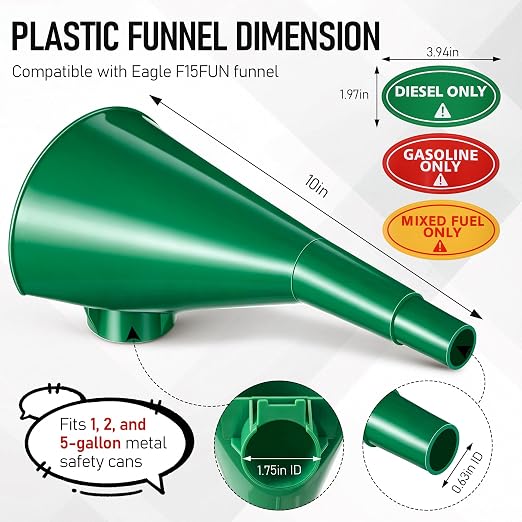 Plastic Funnel for Type I Metal Safety Cans, Compatible - Image 3
