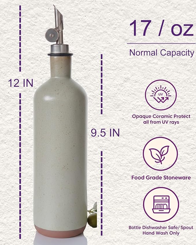 17 oz Ceramic Olive Oil Dispenser - Image 3