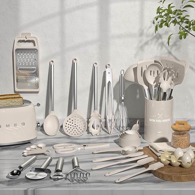Kitchen Utensils Set-Umite Chef 34 Pcs Silicone Cooking Utensils Set - Image 3