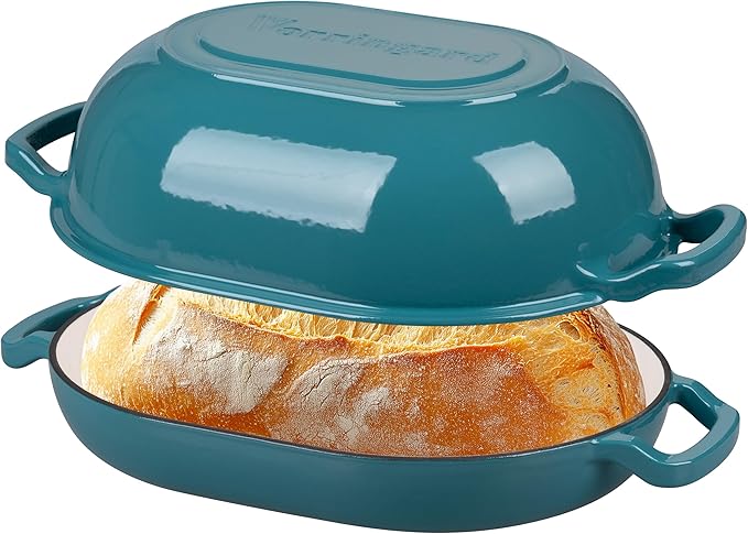 VORRINGARD Enameled Cast Iron Sourdough Bread Oven, Dutch Oven, Loaf Cast Iron by Unknown