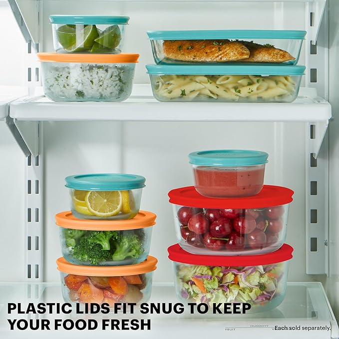Pyrex Simply Store Glass Food Storage Containers Set, Meal Prep Containers - Image 4