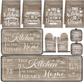 Fourluoo 10 Pcs Farmhouse Kitchen Decor and Accessories Set 4 Kitchen Towels 2 by Fourluoo