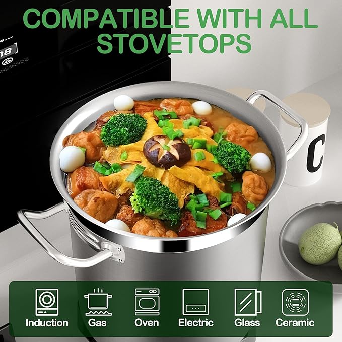 STOCKPOT Large Soup Pot with Lid - Image 2