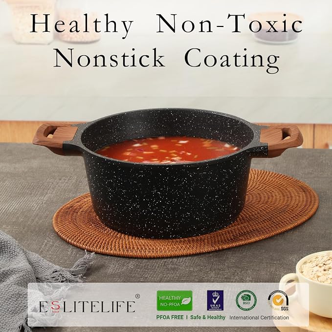 ESLITE LIFE Nonstick Stock Pot - Image 3