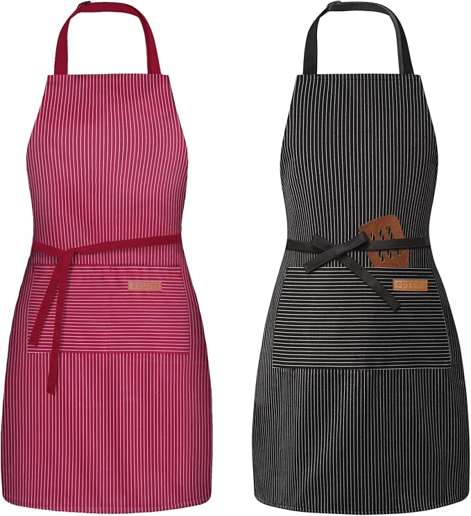 BeLuyi 2 Pack Adjustable Bib Apron by BELUYI