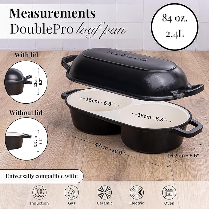 Dutch Oven for Sourdough Bread Baking – Enamelled Cast Iron Bread Loaf Pot – - Image 2