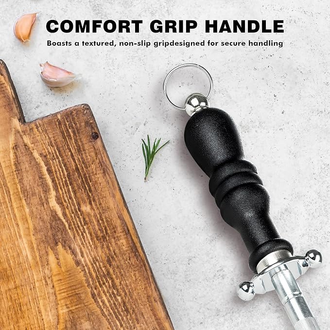 Knife Sharpener Rod, Kitchen Knives Sharpener Carbon Steel Professional Knife - Image 3
