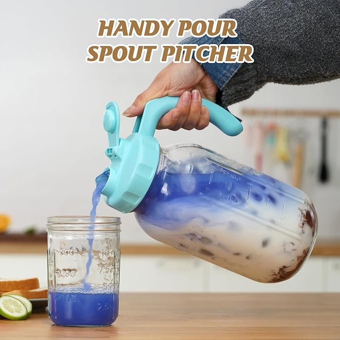 Soligt Glass Mason Jar Pitchers - Image 2