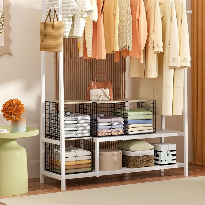 4-Tier Stackable Closet Organizers and Storage Basket, Shelves - Image 6
