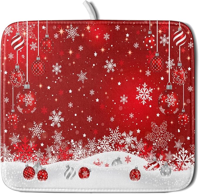 Giwawa Xmas Balls Dish Drying Mat by Giwawa