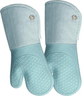 Professional Microwave Silicone Oven Mitts one Pair, Kitchen Mitten Set by REDLMLDETA