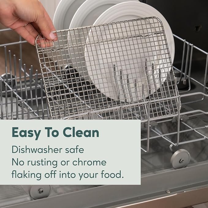 Ultra Cuisine Stainless Steel 8.5 x 12-inch Cooling and Baking Rack - Image 5