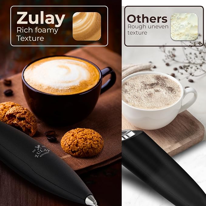 Zulay Kitchen Patented Tornado Triple Whisk Milk Frother - Image 6