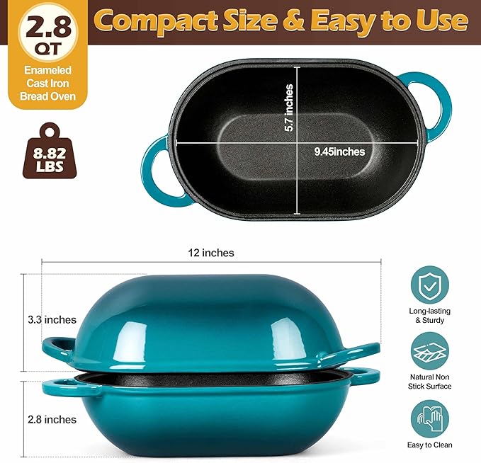 Homikit Enameled Cast Iron Dutch Oven - Image 2