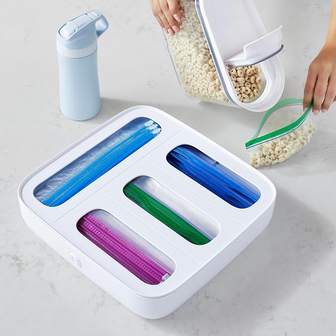 YouCopia StoraBag Food Bag Dispenser, Family Size 4-Slot, Plastic Sandwich Bags - Image 5