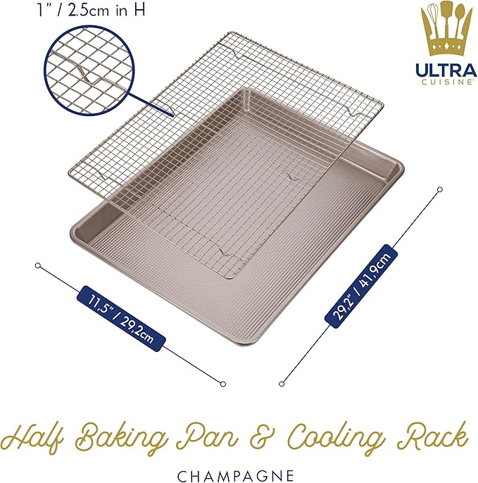 Ultra Cuisine Wire Rack Baking Sheet Pan Set - Image 2
