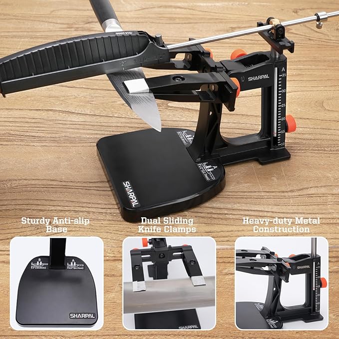 SHARPAL 202H Precision Knife Sharpening System–Adjustable Angle 10–35° Knife - Image 4