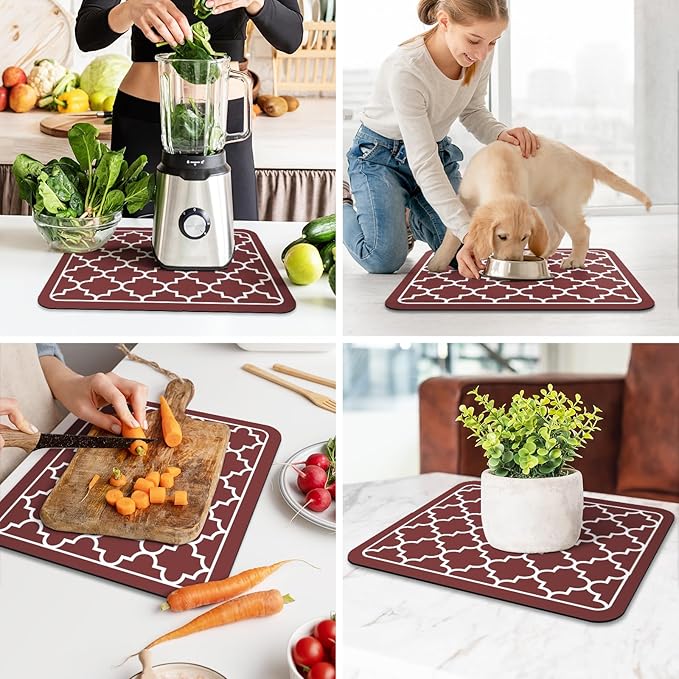 WISELIFE Dish Drying Mat Super Absorbent Drying Mat Large Dish Drying Mats - Image 6