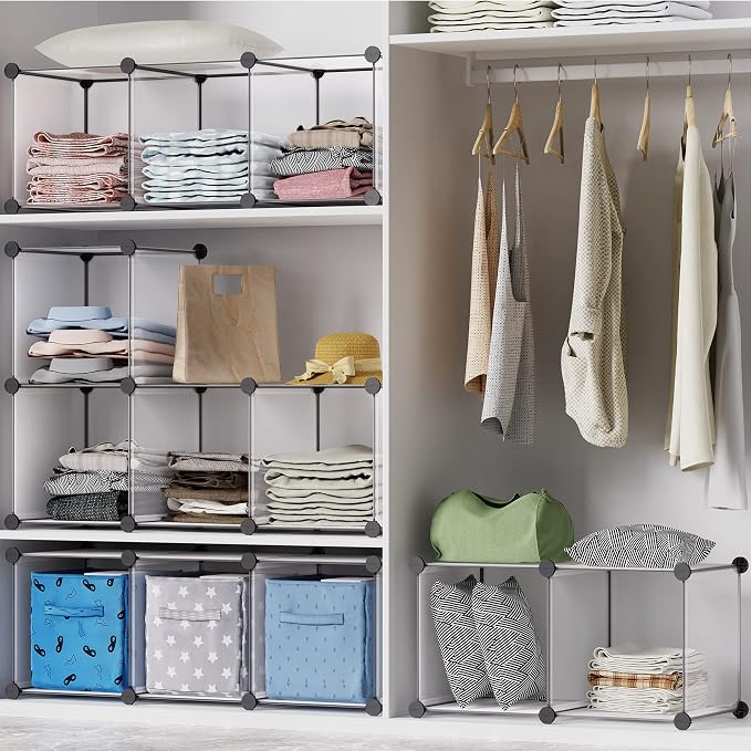 HOMIDEC Closet Organizers and Storage, 9 Cube Storage Organizer, Portable - Image 3