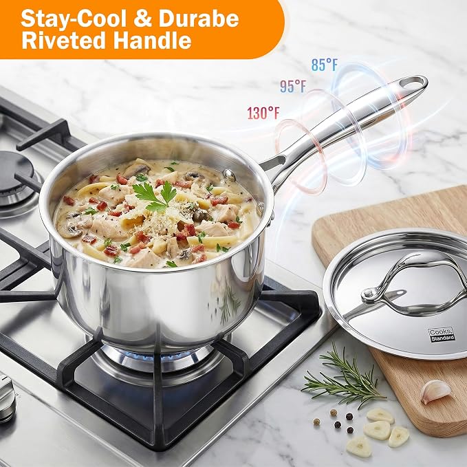 Cooks Standard Stainless Steel Sauce Pan - Image 6