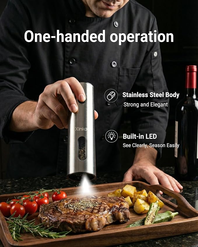 Electric Salt and Pepper Grinder Set - Image 2